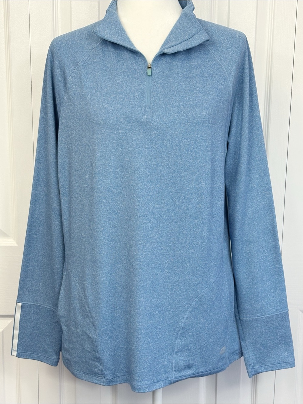 Reel Legends Outfitters Heather Blue Ultra Comfort 1/4 Zip Fishing Pullover XL